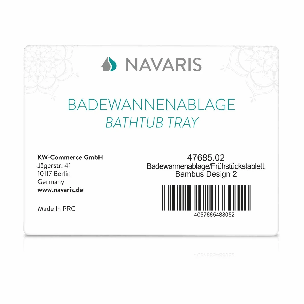 Navaris Pont de Baignoire Extensible Bambou Plateau de Bain Pied Pliable Support Tablette Livre Téléphone Verre
