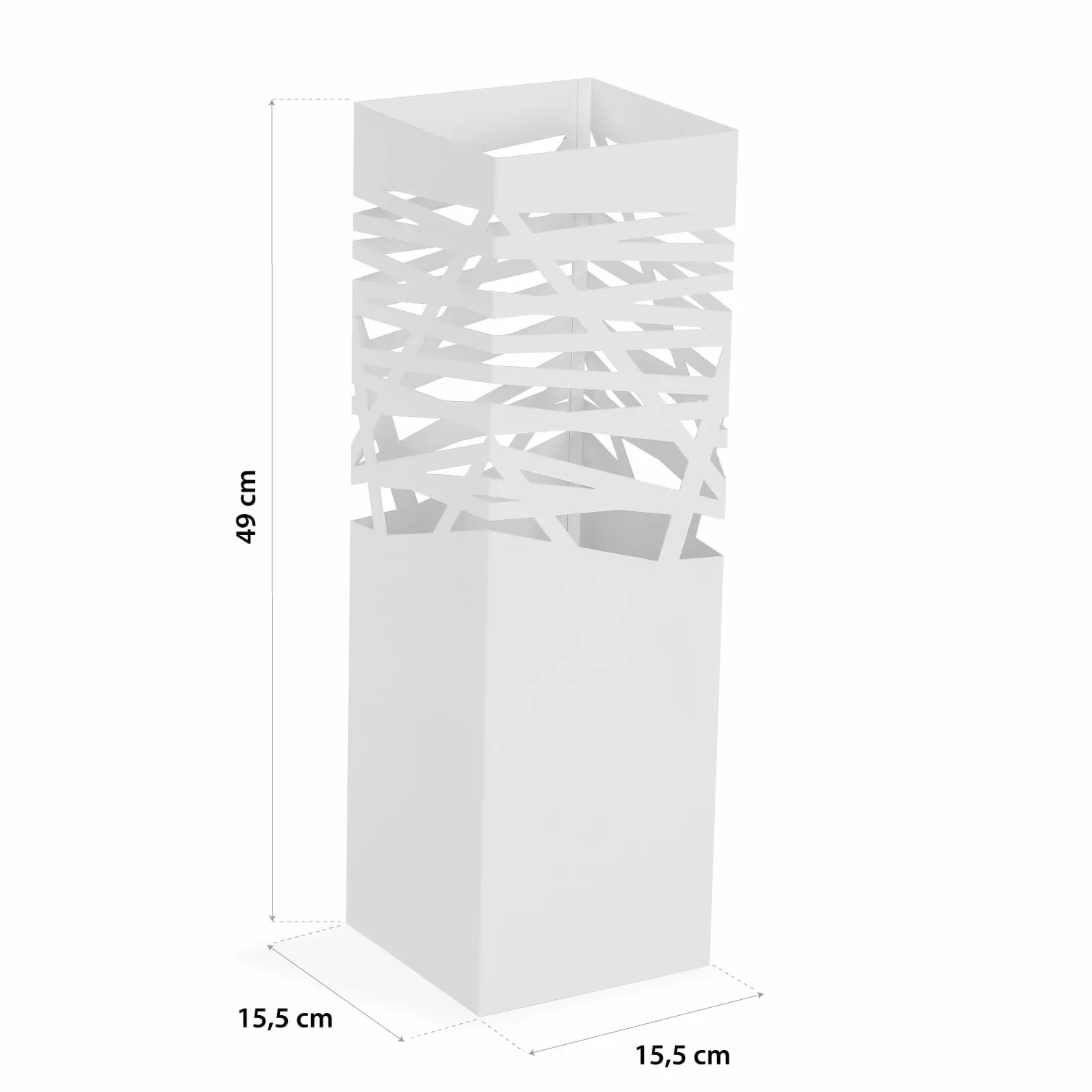 Porte-Parapluie Moderne Versa Rulo Métal Blanc 49x15.5x15.5 cm