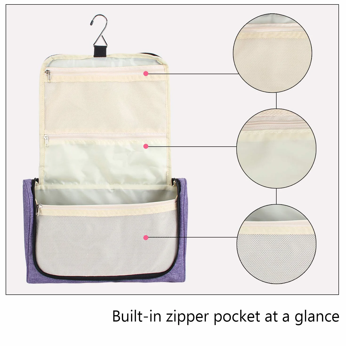 Teamoy Sac de Rangement pour Dyson Airwrap, Étui Portable de Voyage, Violet