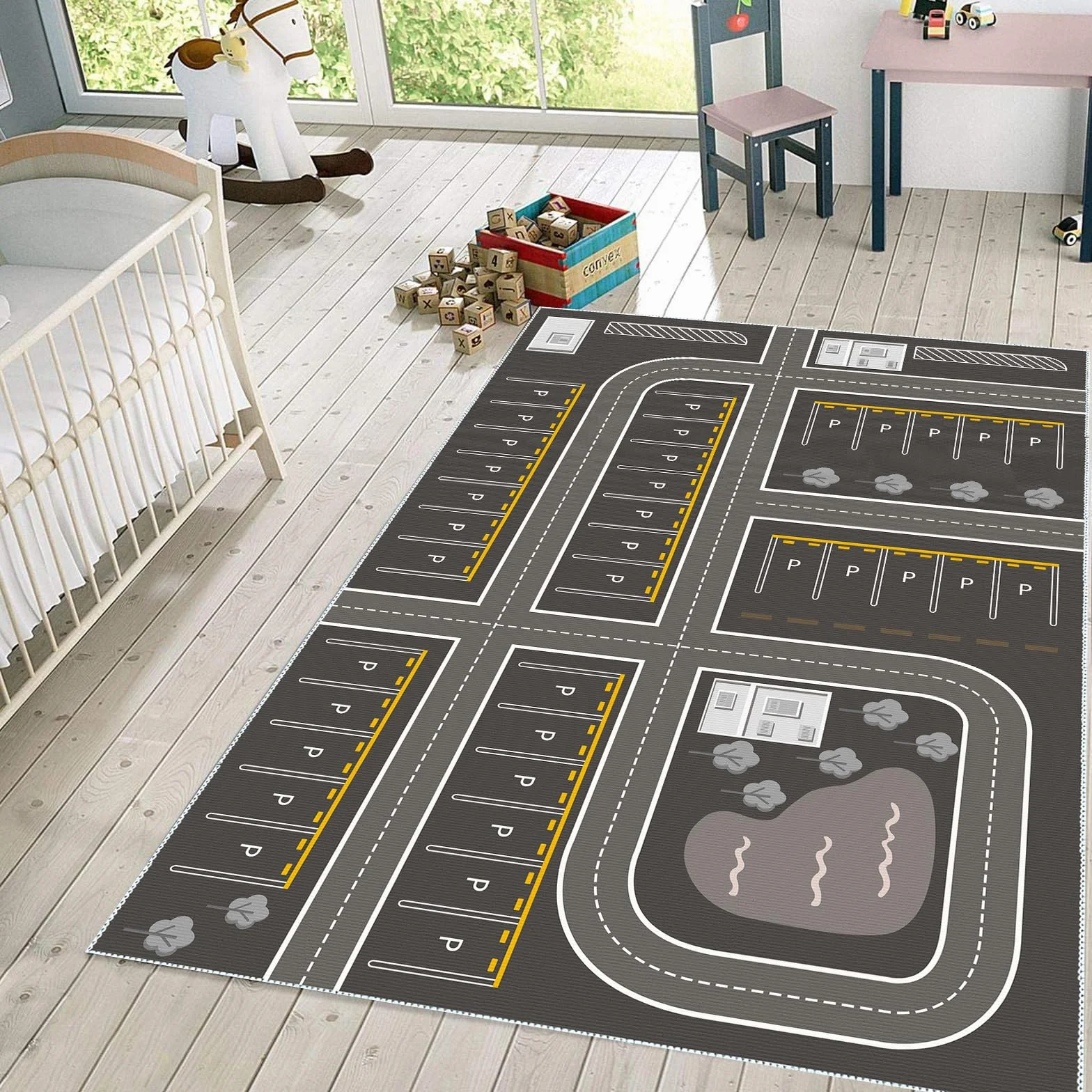 Tapis de Voiture Large Antidérapant Lavable pour Chambres Garçons Filles