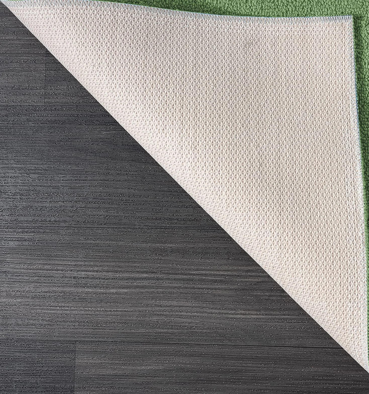 Tapis de Jeu Lavable Vert 80 x 150 cm Motif Rue Ville Voitures Happy Life
