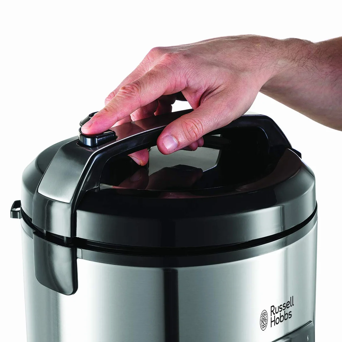 Russell Hobbs Cuiseur de Riz 2en1 Classique 1,2L Panier Vapeur Maintien au Chaud Auto Bol Antiadhésif Amovible 27080-56