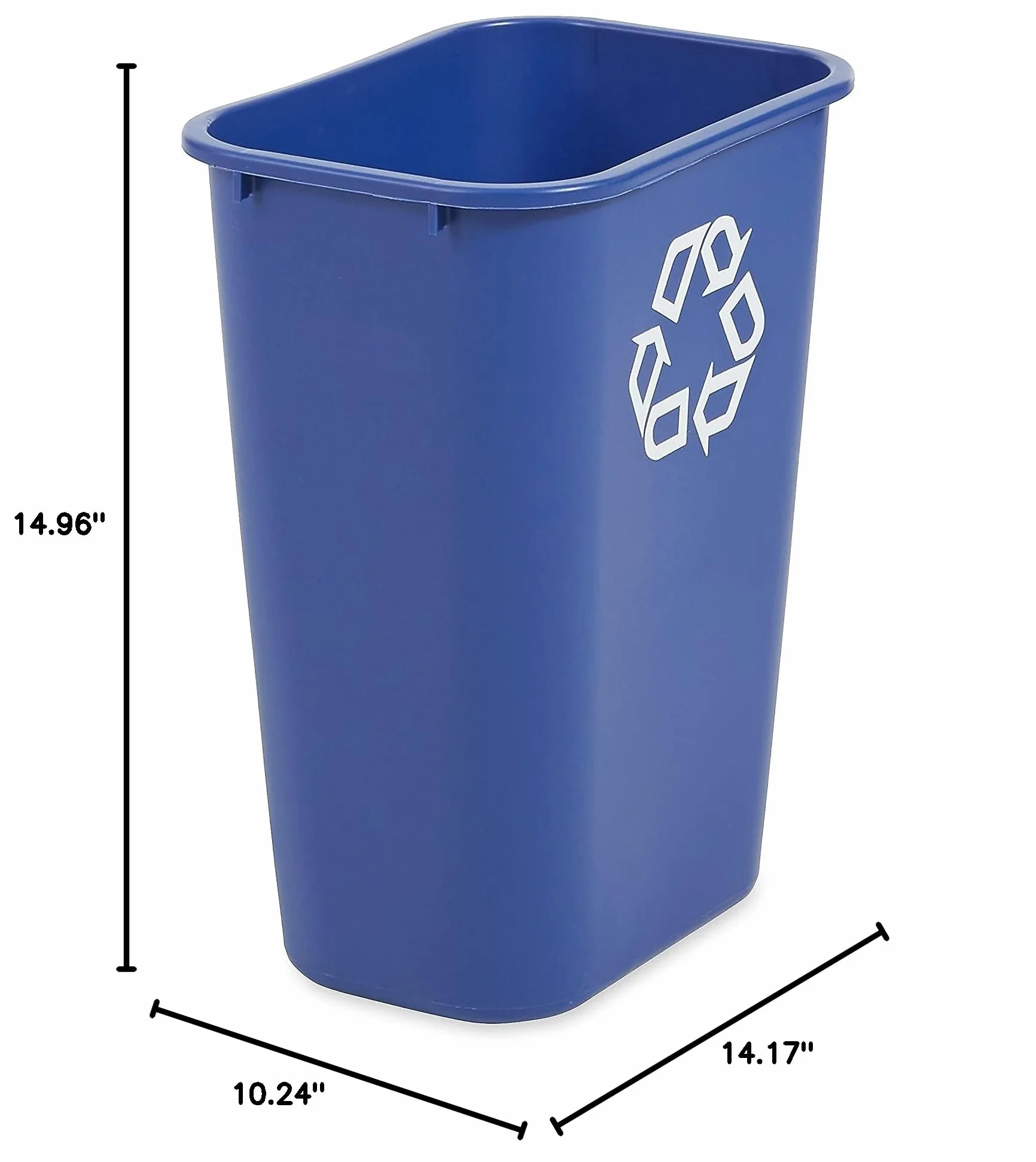 Rubbermaid Commercial Products Couvercle en Polypropylène Untouchable pour Poubelle de Taille Moyenne, Noir, Paquet de 6